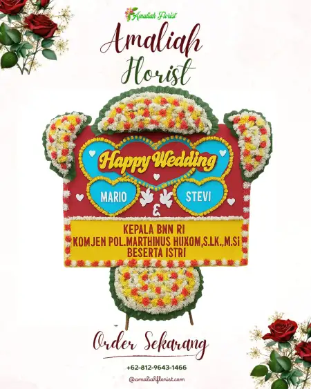 Papan Bunga Pernikahan Pomahan